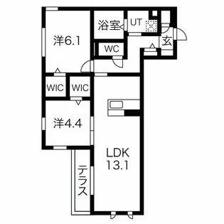 兵庫県明石市大久保町八木【アパート】の間取り