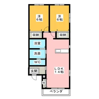 メゾンサンアイ【2階】の間取り