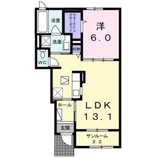 ウェスト・デュオ【1階】の間取り