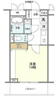 ラティエラ横濱六角橋【4階】の間取り