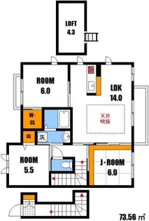 フィオレンテ A棟【2階】の間取り
