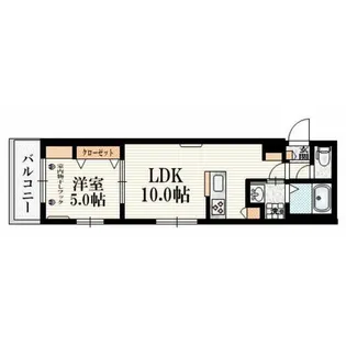 フラットK2【2階】の間取り