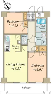 藤和シティホームズ新宿余丁町【3階】の間取り