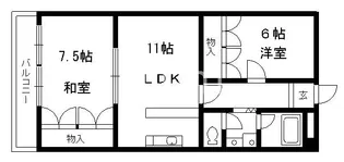 ラベンダー90【3階】の間取り