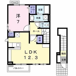 ヴェルデ ブリッサI【2階】の間取り