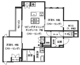(仮)へーベルメゾン元住吉【3階】の間取り