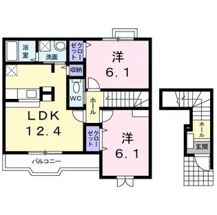 クリアネス【2階】の間取り