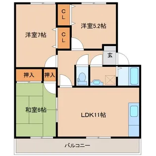 WINDOM州浜【2階】の間取り