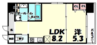 プリオーレ三宮【10階】の間取り