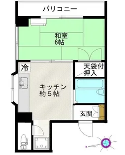 ジェネスナカツ【2階】の間取り