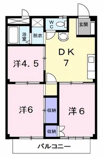 コーポラスタウン白鳥C【2階】の間取り