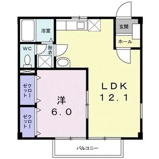 ニューシティー馬場【2階】の間取り