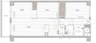 グリーンパーク北葛西【5階】の間取り