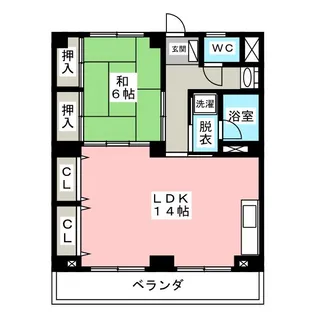 栄生コーポ 嘉【3階】の間取り