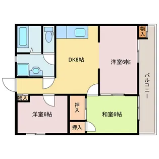 コーポ王赤【3階】の間取り