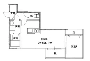 熊本市中央区渡鹿2丁目(Aグ103)【1階】の間取り