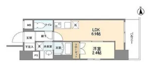 リアンシエルブルー田端【10階】の間取り