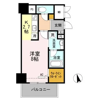 ウェルブライト博多ステーション【8階】の間取り