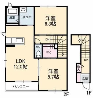 シャーメゾン・アーク【2階】の間取り