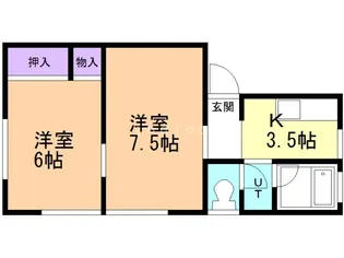 ディアコート フェリス【1階】の間取り