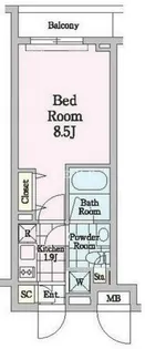 クロノガーデン神楽坂【4階】の間取り