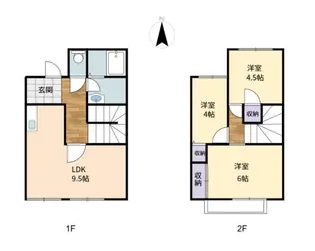 メゾネットみふね【1階】の間取り