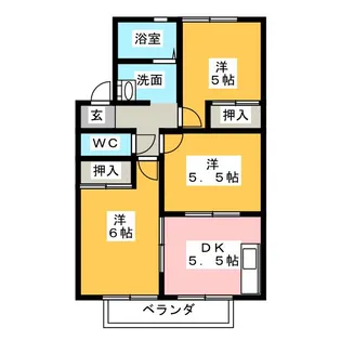サンスクエア【2階】の間取り