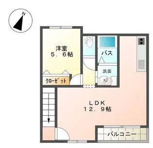 メル・ヴォワール【2階】の間取り