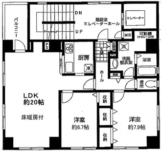 マツキビル【3階】の間取り