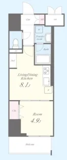 ラフィシア関内【4階】の間取り