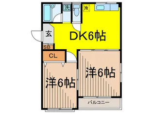 ツタヤハイツ【2階】の間取り