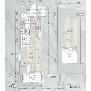 エステムコート名古屋栄デュアルレジェンド【5階】の間取り