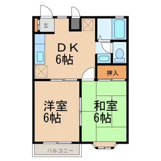 ビバリーヒルズC【2階】の間取り