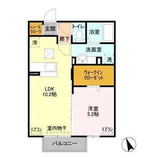 サニーコーポ【1階】の間取り