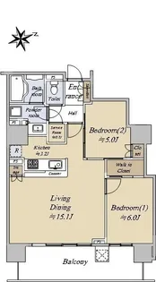 メガシティタワーズTHE EAST【16階】の間取り