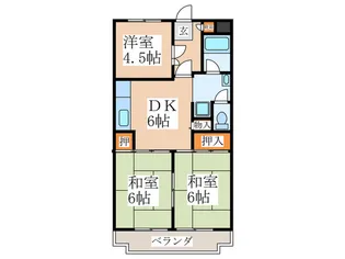 ペルリーノ武蔵関 E棟【1階】の間取り