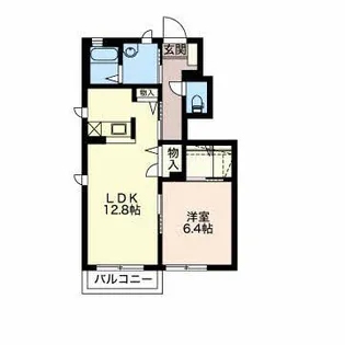 ヴィルロジュマン【1階】の間取り