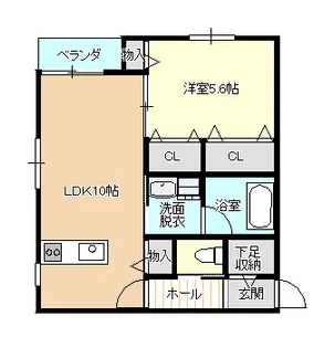 Crest Court I【3階】の間取り