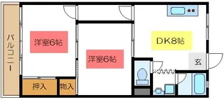 サンハイツ【1階】の間取り