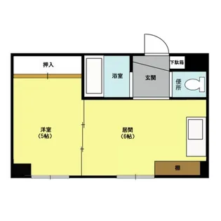 藤井ビル北14条【6階】の間取り