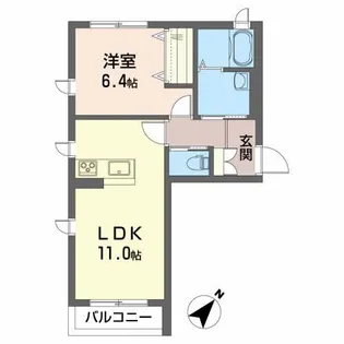 プロヌーブ植田I【2階】の間取り
