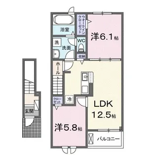 カフア テラス【2階】の間取り