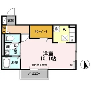 アザレアコートアミカ B棟【1階】の間取り