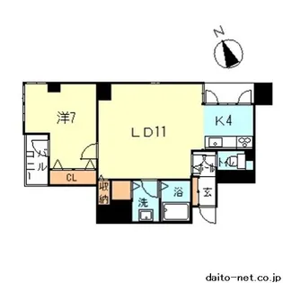 サントーク新宿【7階】の間取り