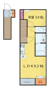 プラウディア仙台清水沼A棟【2階】の間取り