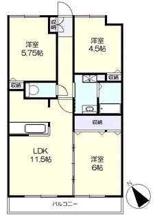 プレミールあけぼの【4階】の間取り