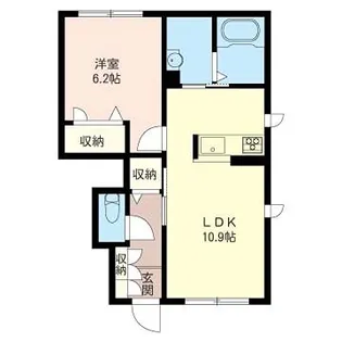 アスカラール蘇我【1階】の間取り