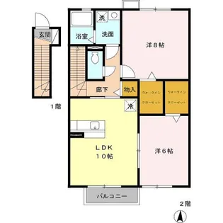 プラム クレイン【2階】の間取り