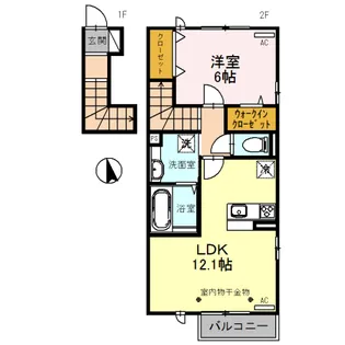 ルミエールエヴァー【2階】の間取り