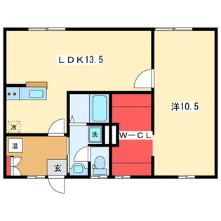 ヴェルディフクダII【1階】の間取り